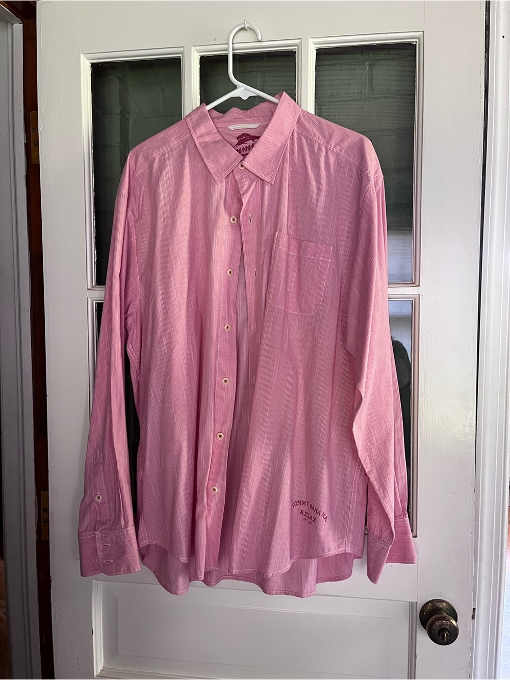 Tommy Bahama Pink Long-Sleeve Button-Down Shirt